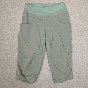 Prana Women's Size Small Grey Capris Pants Active Hiking Yoga Pockets Activewear